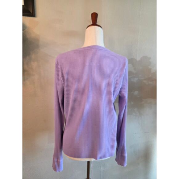 Aerie Women's Fireside Long Sleeve Cotton Crewneck Top SZ XL Stretch - Picture 2 of 6